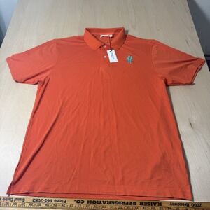 Devereux Golf Shirt Manor PHX -Manor "Icon Polo" Orange/‎ Green 2XL XXL